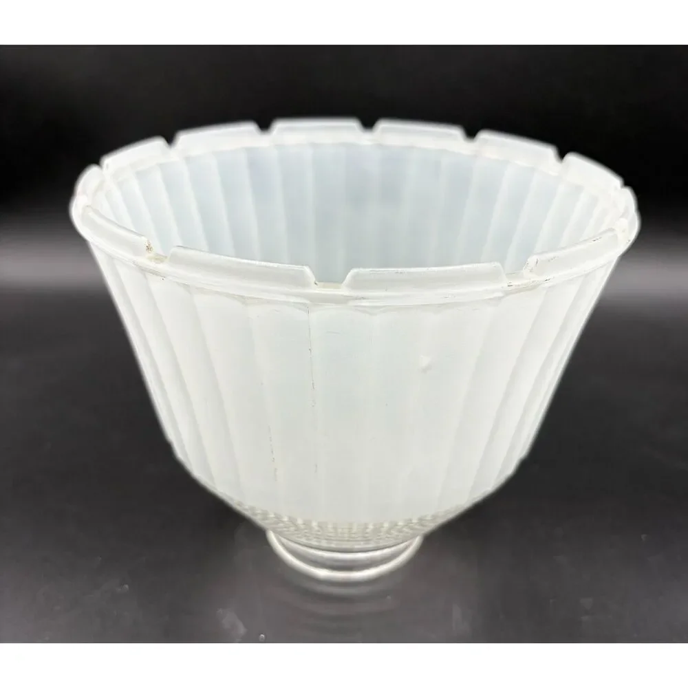 VTG National Home Lamp Council #955 Glass Prismatic Torchiere Glass Light Shade